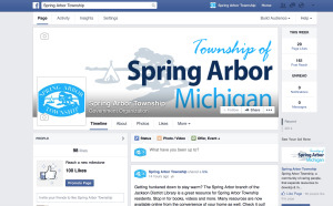 spring arbor township website design Facebook page jackson michigan